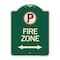 Signmission No Parking and Arrow Pointing Left and Right Heavy-Gauge Aluminum Sign, 24" x 18", G-1824-24656 A-DES-G-1824-24656 - alternate 1